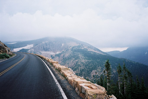 afraid of heights. a high mountain pass. fear