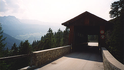 Alvaneu wooden bridge